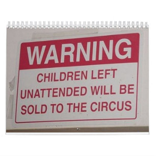 calendário engraçado do sinal