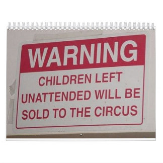 calendário engraçado do sinal