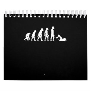 Calendário Engraçado Evolução da Nadação Humana Natação Nadad