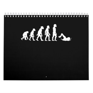 Calendário Engraçado Evolução da Nadagem Humana Natação 