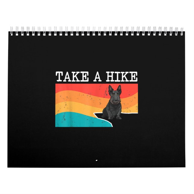 Calendário Engraçado Levar Um Hike Escocês Terrier Graphic Hi (Capa)