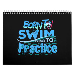 Calendário Engraçado Nadar Presente Um Nadador