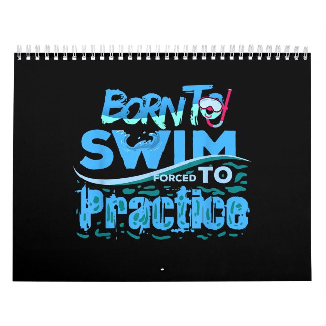 Calendário Engraçado Nadar Presente Um Nadador (Capa)