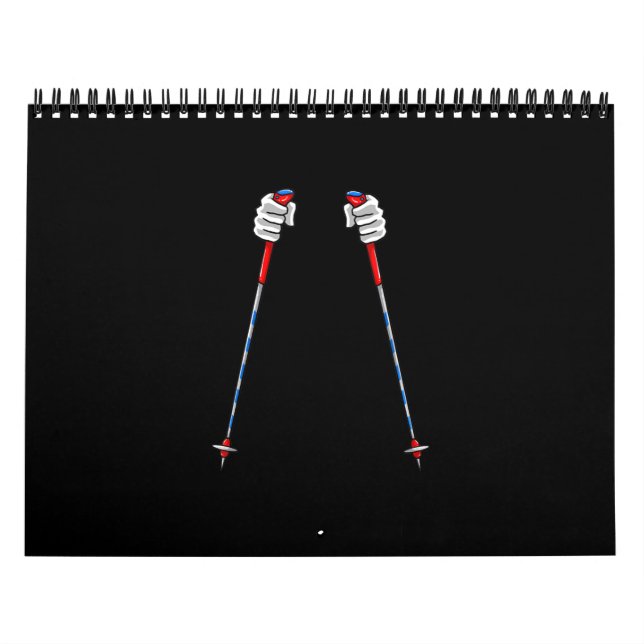 Calendário Engraçados Homens Presentes Mulheres Legal Skier C (Capa)