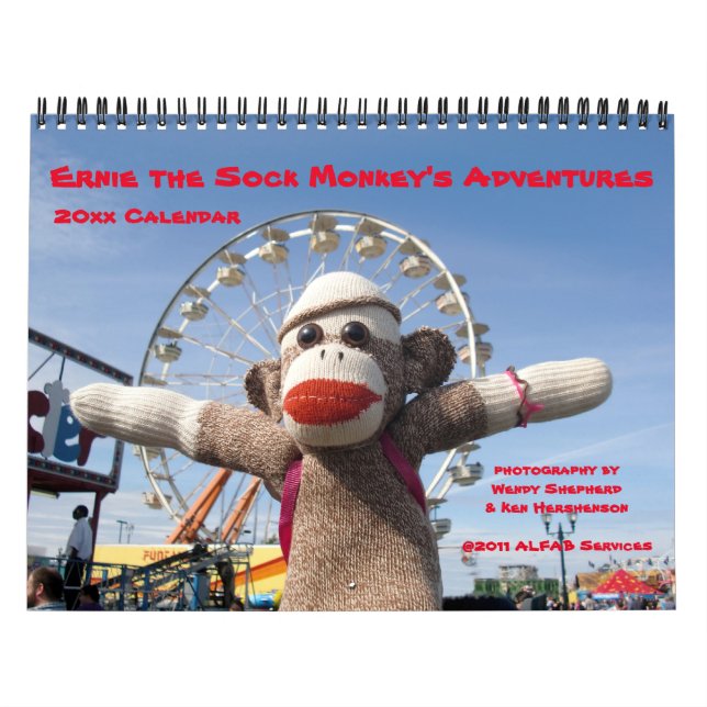 Calendário Ernie The Sock Monkey's Adventures Calendar (Capa)