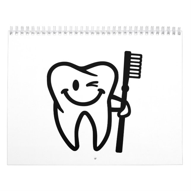 Calendário Escova de dentes feliz do dente (Capa)