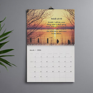 Calendário Escritura de Bíblias 2025 KJV Landscapes Christian