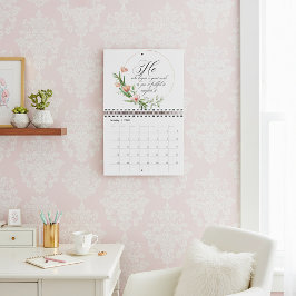 Calendário Escritura e flores