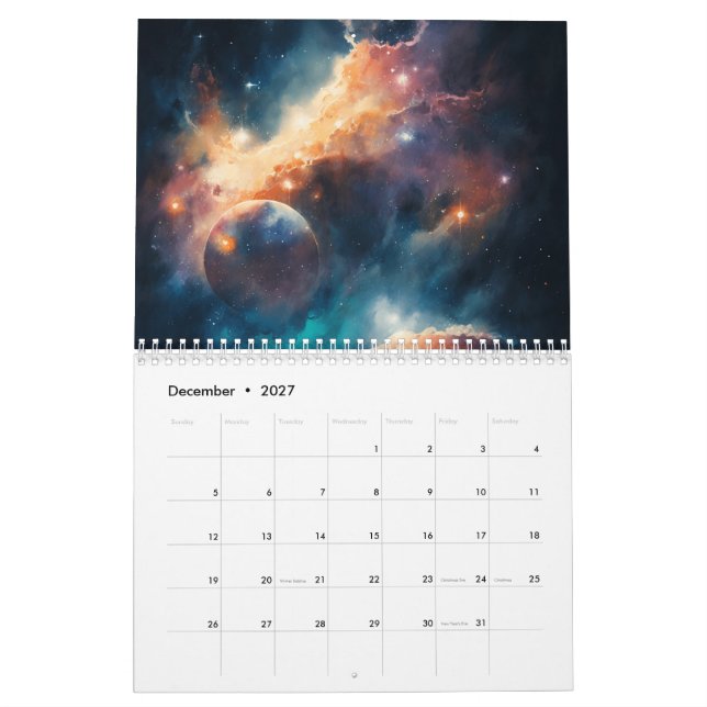 Calendário Espaço Exterior (Dez 2027)