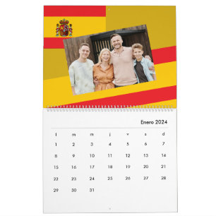 Calendário Espanha   Adicione a sua foto à bandeira espanhola
