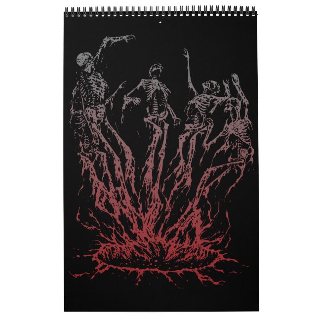 Calendário Esqueletos Erguendo-se das Chamas (Capa)