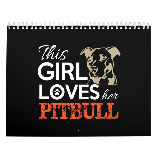 Calendário esta garota ama seu pitbull (Capa)