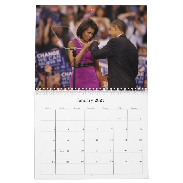 Calendário Estação preliminar de Barack Obama (Jan 2027)