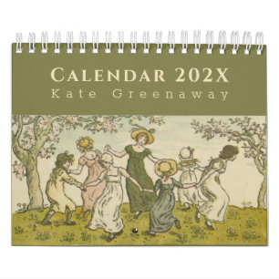 Calendário Estações Antigas por Kate Greenaway Grinaldas de F