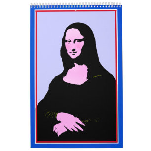 Calendário Estilo de Arte Pop da Mona Lisa