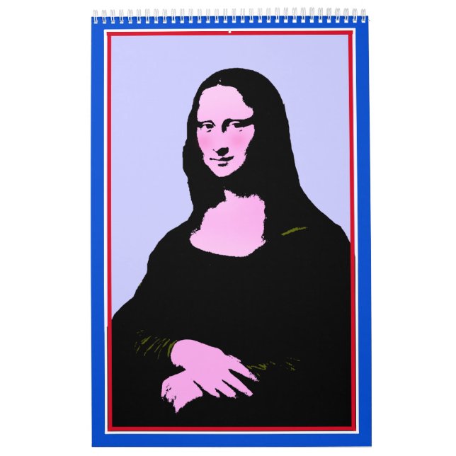 Calendário Estilo de Arte Pop da Mona Lisa (Capa)