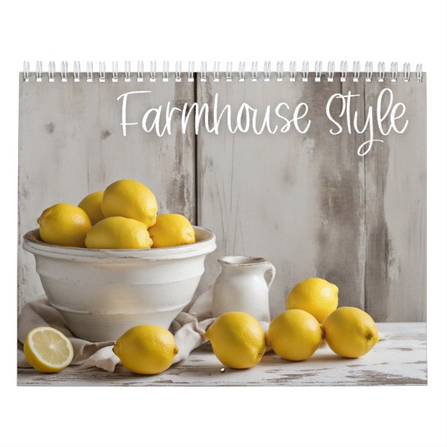 Calendário Estilo de Farmhouse (Capa)