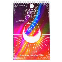 Estilo retrô-Calendário de astrologia 2024