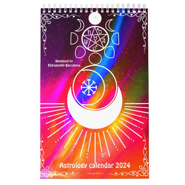Calendário Estilo retrô-Calendário de astrologia 2024 (Capa)