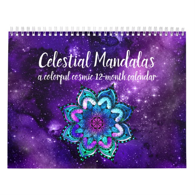 Calendário Estrelas Coloridas Boho Celestial Mandalas Waterco (Capa)