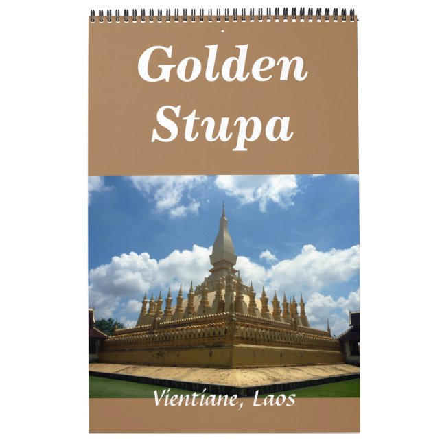 Calendário estupa dourada laos (Capa)