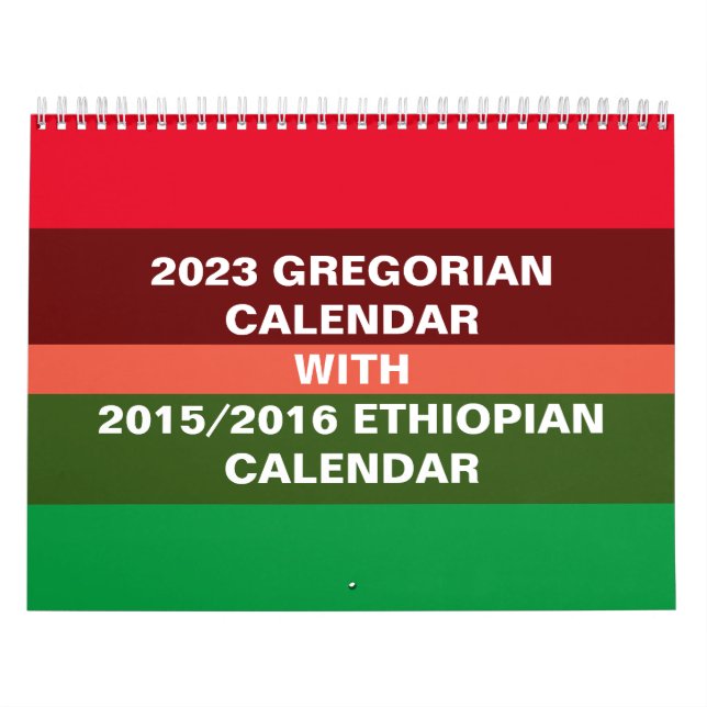 Calendário etíope e calendário gregoriano 2023 (Capa)