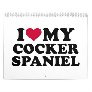 Calendário Eu amo meu cocker spaniel