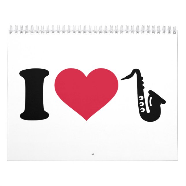Calendário Eu amo o saxofone (Capa)