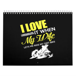 Calendário eu amo quando minha esposa me deixa andar de bicic