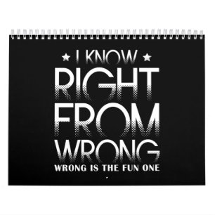 Calendário Eu Sei Que Do Errado É O Divertido Engraçado