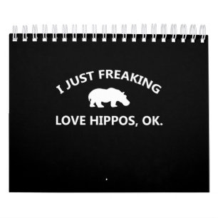 Calendário Eu Só Amo Preguiçoso Hippos Gift