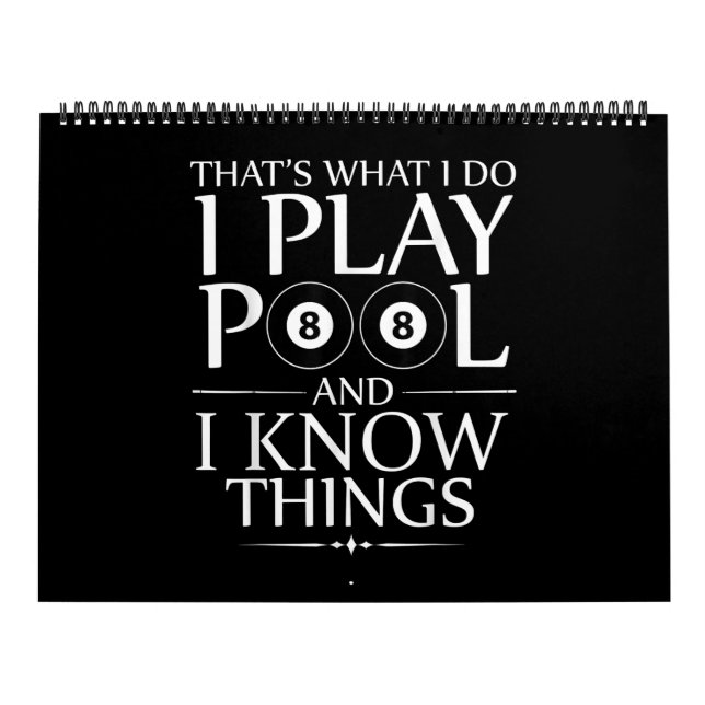 Calendário Eu Toco Piscina E Sei Coisas Engraçadas, Billiard  (Capa)