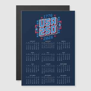 Calendário EUA 250 – 1776 a 2026 Pixel Art