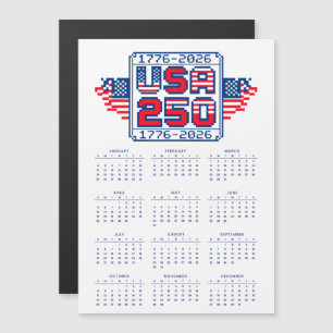 Calendário EUA 250 – 1776 a 2026 Pixel Art