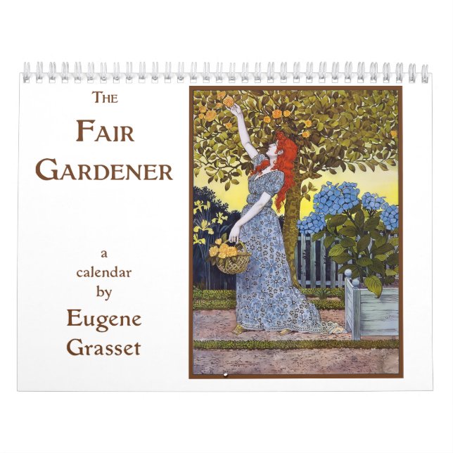 Calendário Eugene Grasset's Fair Gardener (Capa)