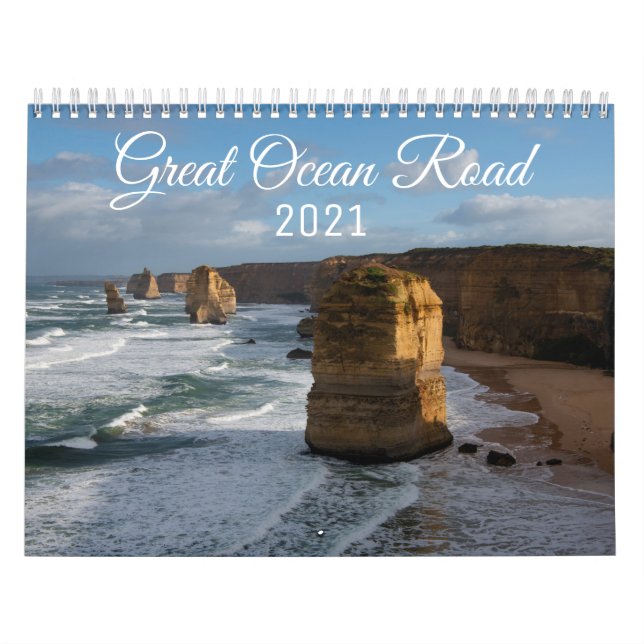 Calendário Excelente Ocean Road Victoria Australia Road Trip. (Capa)