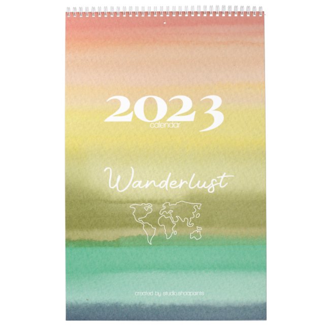 Calendário Exclusivo de Cores d'Água 2023 (Capa)
