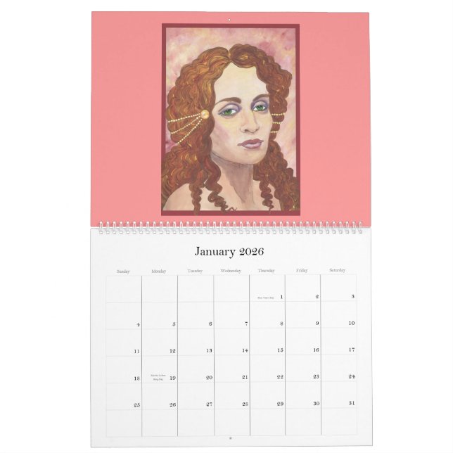 Calendário exótico das mulheres (Jan 2026)