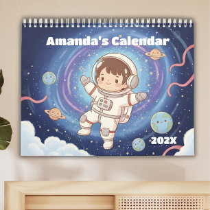 Calendário Explorador do Espaço Sideral Personalizado para Cr