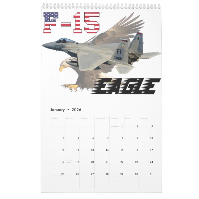 Calendário F-15C Eagle (Jan 2026)