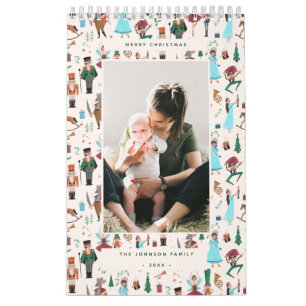 Calendário Fa La La Natal Bailarino do Ballet de Nozes Foto