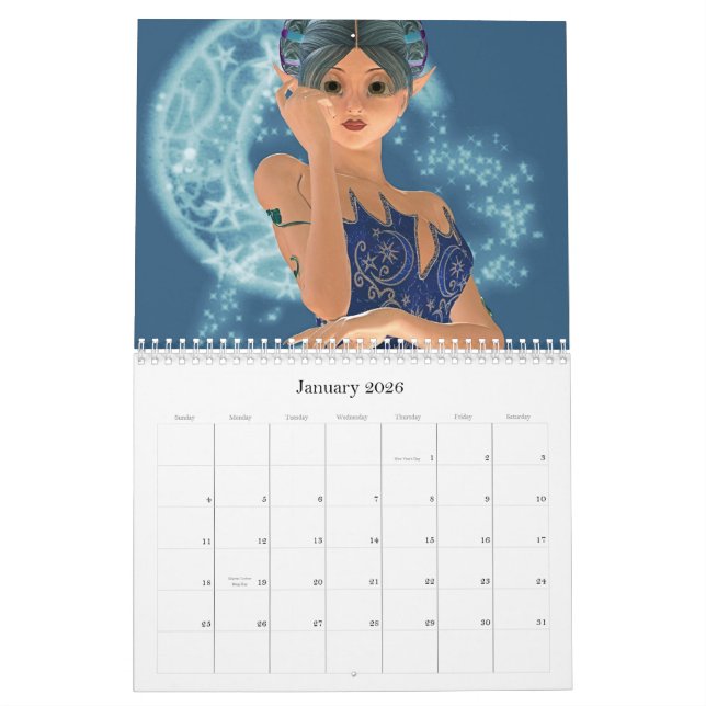 Calendário fabuloso de Fae (Jan 2026)