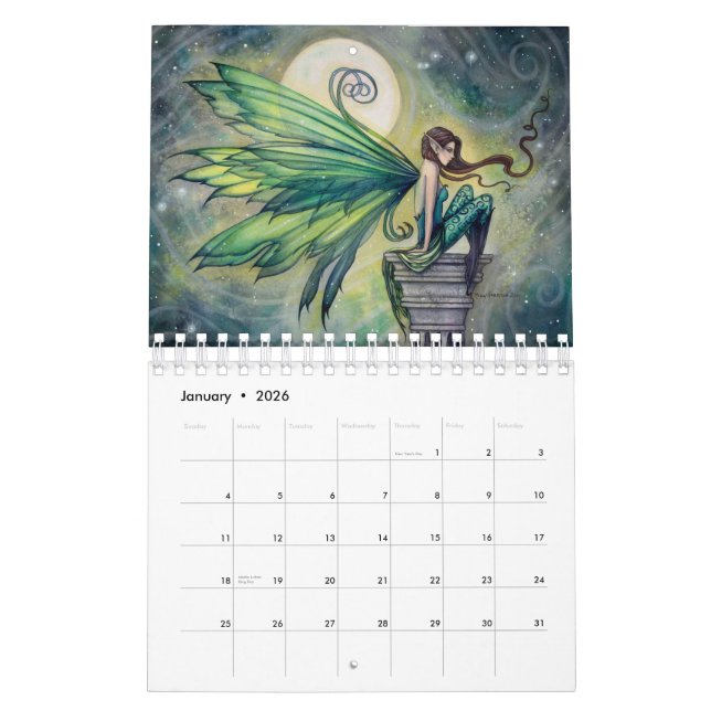 Calendário Fada de 2016 por Molly Harrison Fantasy (Jan 2026)