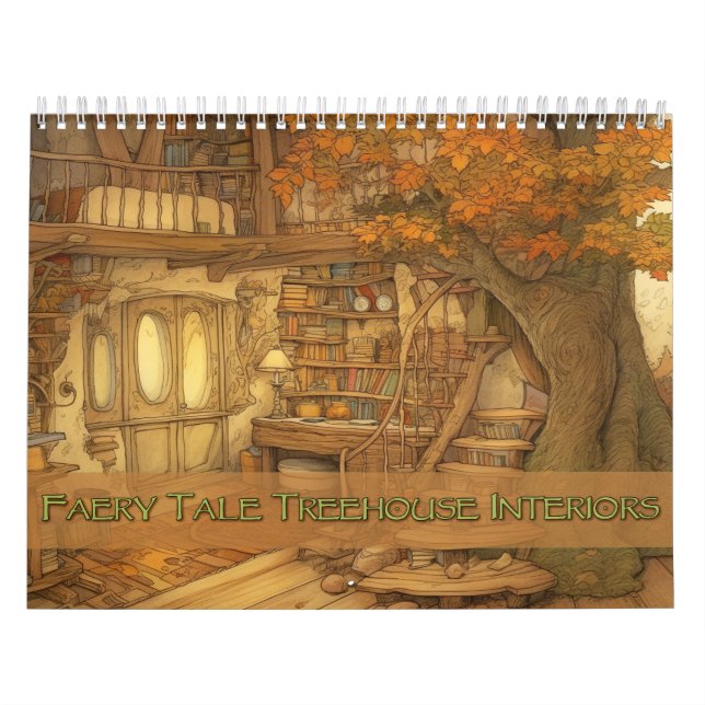 Calendário Faery Tale Treehouse Interiors Calendar (Capa)