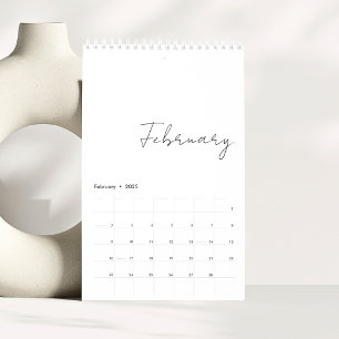 Calendário Família Mínima Simples de Escrevendo de Script