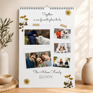 Calendário Família Moderna Minimal Personalizado foto