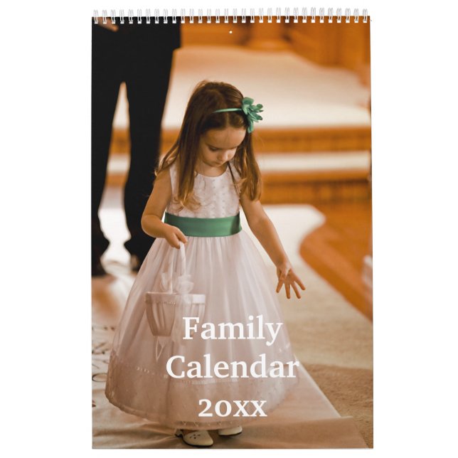 Calendário Familiar Com Fotografias Cute (Capa)