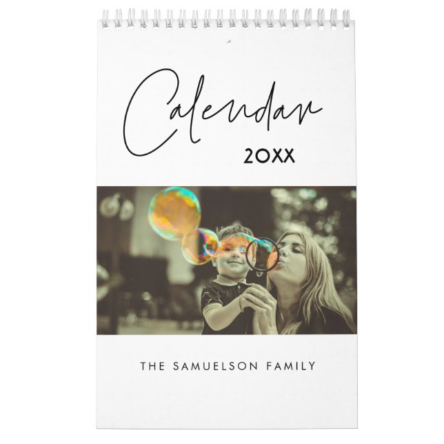 Calendário familiar minimalista moderno 2026 (Capa)
