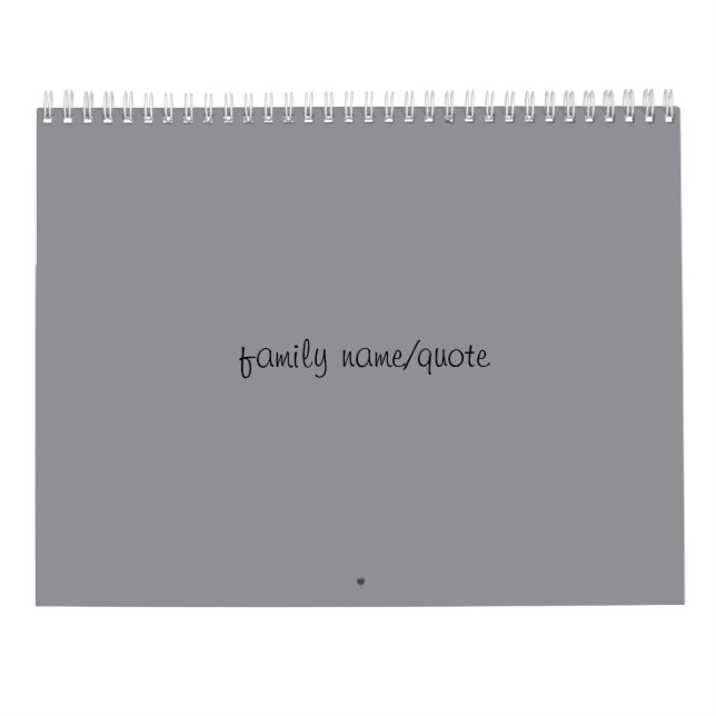 Calendário Familiar Personalizável (Verso)