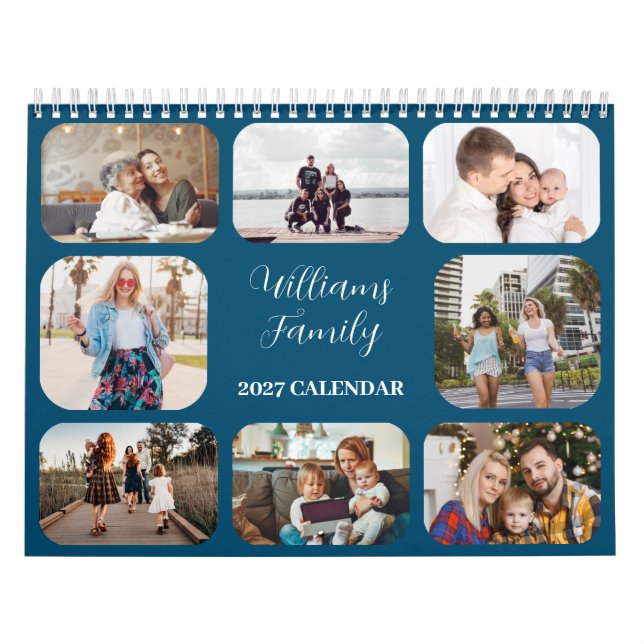Calendário Familiar Simples Moderno Personalizado  (Capa)